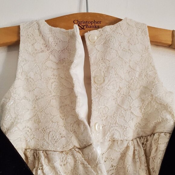 Cute Toddler Girl Dress  White/Cream Size 4T - Picture 6 of 10